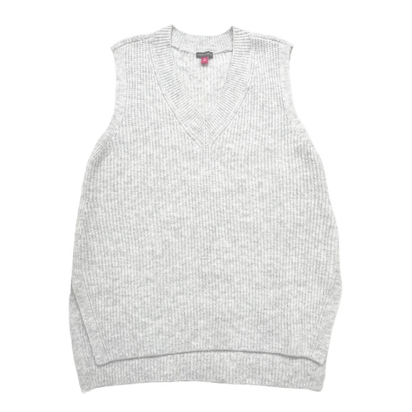 Vince Camuto Shaker Stitch Sweater Vest Gray Medium - Picture 1 of 12